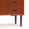 Teak Danish vintage chest of drawers and dressing table