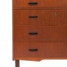 Teak Danish vintage chest of drawers and dressing table