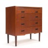 Teak Danish vintage chest of drawers and dressing table