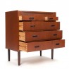 Teak Danish vintage chest of drawers and dressing table