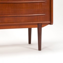 Danish vintage secretary furniture in teak with long handle