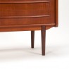 Deens vintage secretaire meubel in teak met lange greep