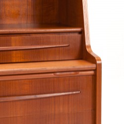 Danish vintage secretary furniture in teak with long handle