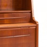 Deens vintage secretaire meubel in teak met lange greep