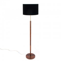 Palissanderhouten Deense vintage design vloerlamp