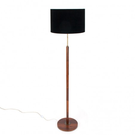 Palissanderhouten Deense vintage design vloerlamp