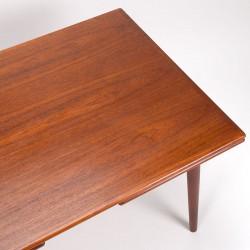 Mid-Century teakhouten vintage Deense uitschuifbare eettafel