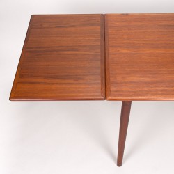 Mid-Century teakhouten vintage Deense uitschuifbare eettafel