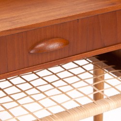 Deens Mid-Century vintage design kastje in teak en eiken