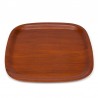 Square shaped vintage Danish teak tray