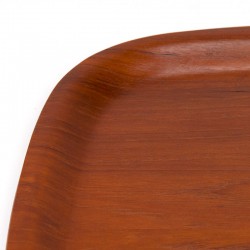 Square shaped vintage Danish teak tray