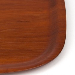 Square shaped vintage Danish teak tray