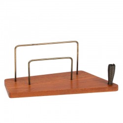 Danish teak vintage post stand with pen holder