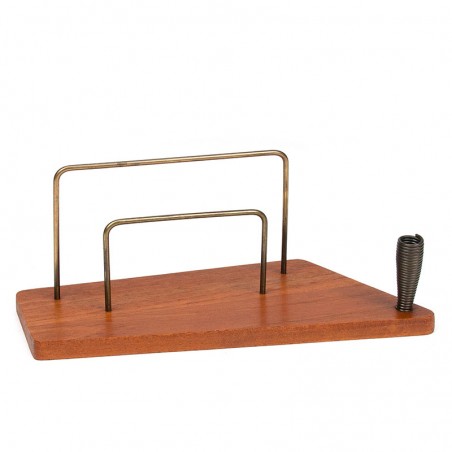 Danish teak vintage post stand with pen holder