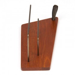 Danish teak vintage post stand with pen holder