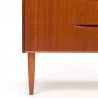 Deens teak Mid-Century vintage ladekastje met bijzondere greep