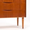 Deens teak Mid-Century vintage ladekastje met bijzondere greep