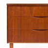 Deens teak Mid-Century vintage ladekastje met bijzondere greep