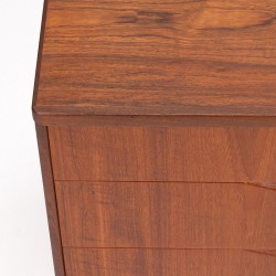 Deens teak Mid-Century vintage ladekastje met bijzondere greep