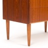 Deens teak Mid-Century vintage ladekastje met bijzondere greep