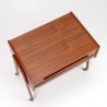 Danish teak Mid-Century sewing kit cabinet on wheels