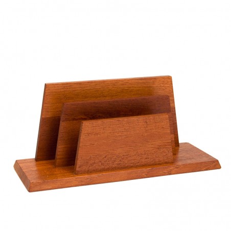 Vintage Danish model letter holder in teak wood