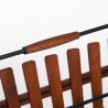 Teak/metal Danish vintage magazine rack 1950s