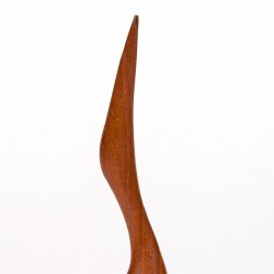 Teak vintage small sculpture of a bird