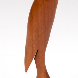 Teak vintage small sculpture of a bird