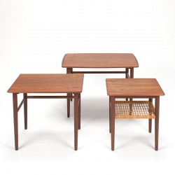 Mid-Century Danish vintage design nesting tables in teak and