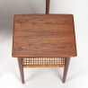 Mid-Century Deense vintage design nesttafels in teak en riet