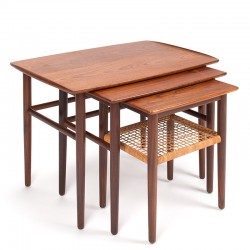 Mid-Century Danish vintage design nesting tables in teak and