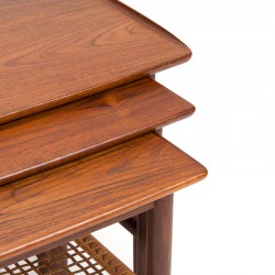 Mid-Century Danish vintage design nesting tables in teak and