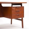 Omann Jun Møbelfabrik model 75 Mid-Century design bureau in teak