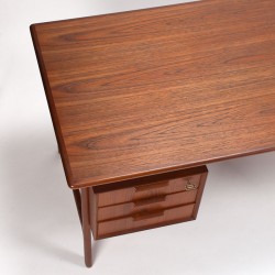 Omann Jun Møbelfabrik model 75 Mid-Century design bureau in teak