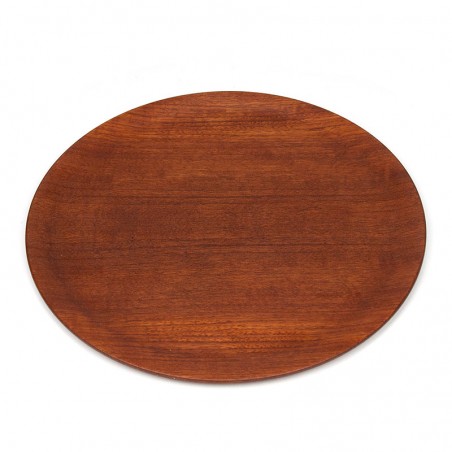 Round teak Mid-Century tray from Denmark