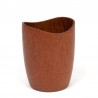 Small vintage teak bowl/ holder with organic design