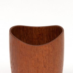 Small vintage teak bowl/ holder with organic design