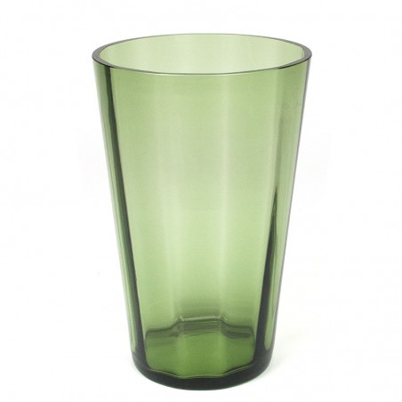 Green vintage large model glass vase