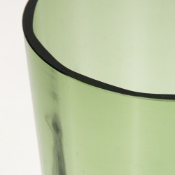 Green vintage large model glass vase