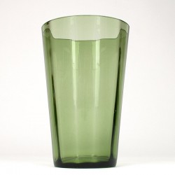 Green vintage large model glass vase