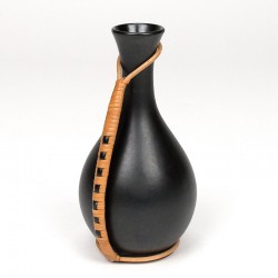 Black with reed small model Danish vintage vase model 857