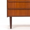 Deense Mid-century vintage ladekast met 4 lades