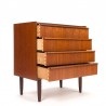 Deense Mid-century vintage ladekast met 4 lades