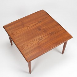 Mid-Century Danish teak coffee table with raised edge