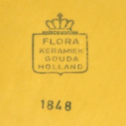 Flora keramiek Gouda koektrommel met deksel