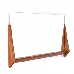 Wide model Danish vintage teak mirror