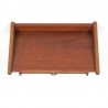 Danish vintage wall shelf with drawer in oak and teak