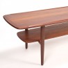 Large model vintage Danish teak coffee table