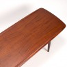 Mid-Century model vintage Deense teakhouten salontafel XL